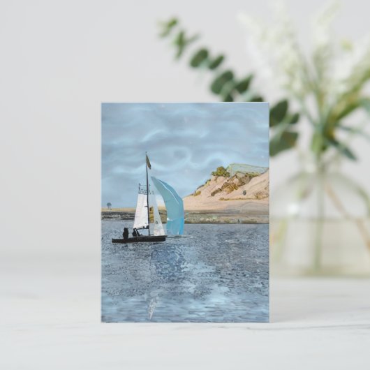 SEGELBOOT POSTKARTE (Stehend Vorderseite)