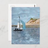 SEGELBOOT POSTKARTE (Vorne/Hinten)