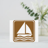 Segelboot Postkarte (Stehend Vorderseite)