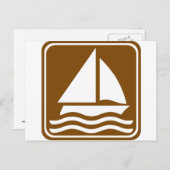 Segelboot Postkarte (Vorne/Hinten)