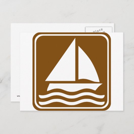 Segelboot Postkarte (Vorne/Hinten)