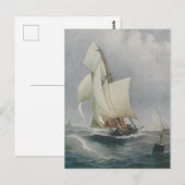 Segelboot Postkarte (Vorne/Hinten)
