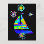 Segelboot Postkarte (Vorderseite)