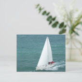 Segelboot-Postkarte Postkarte (Stehend Vorderseite)
