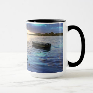 Segelboot-Reflexion vom Sonnenuntergang Tasse