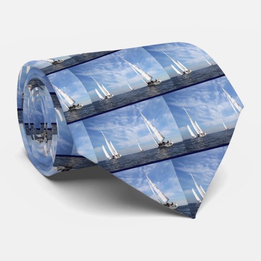 Segelboot-Rennen Krawatte (Gerollt)