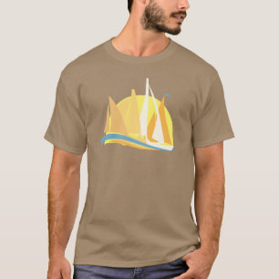 Segelboot-Rennen zum Ende T-Shirt