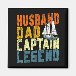 Segelboot Retro Ehemann Vater Kapitän Magnet