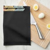 Segelboot Retro Geschirrtuch (Viertel Falte)