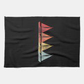 Segelboot Retro Geschirrtuch (Horizontal)