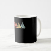 Segelboot Retro Kaffeetasse (VorderseiteRechts)