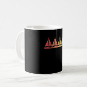 Segelboot Retro Kaffeetasse (Vorderseite Links)