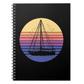 Segelboot Retro Notizblock (Vorderseite)