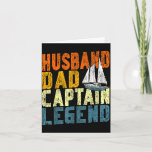 Segelboot Retro Vintage Ehemann Vater Kapitän Karte