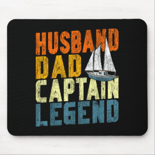 Segelboot Retro Vintage Ehemann Vater Kapitän Mousepad