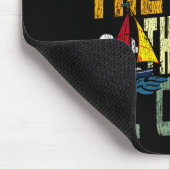 Segelboot Retro-Vintage-Vater der Mann der Mousepad (Ecke)