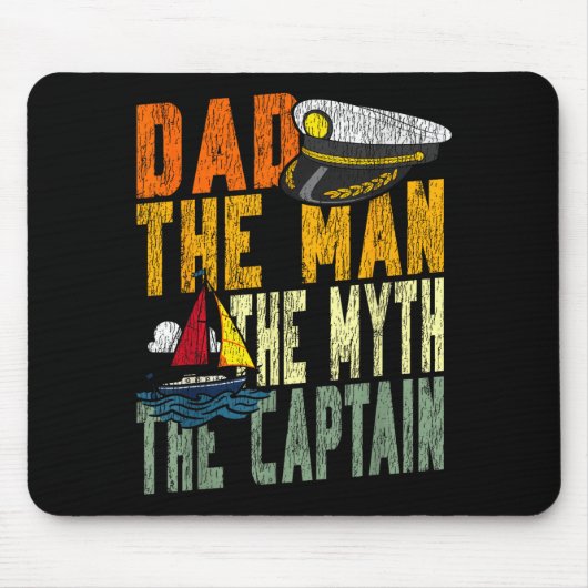 Segelboot Retro-Vintage-Vater der Mann der Mousepad (Vorne)