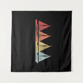 Segelboot Retro Wandteppich (Vorderseite (Horizontal))