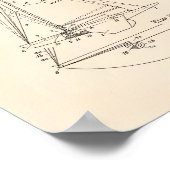 Segelboot Rigging 1921 Patentart - Alter Peper Poster (Ecke)