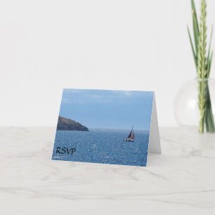 Segelboot-RSVP-Karten Einladung