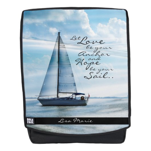 Segelboot Rucksack (Vorderseite)