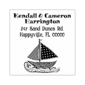 Segelboot-Rücksendeadresse Gummistempel (Prägung)