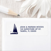 Segelboot-Rücksendeadressen-Aufkleber (Insitu)