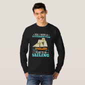 Segelboot-Ruhestandsplan T-Shirt (Vorne ganz)