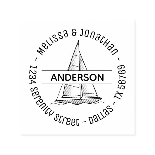 Segelboot Runde 2 Permastempel (Design)