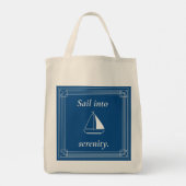 Segelboot 'Sail Into Serenity' Tragetasche (Rückseite)