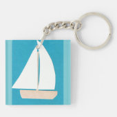 Segelboot-Schlüsselanhänger Schlüsselanhänger (Rückseite)