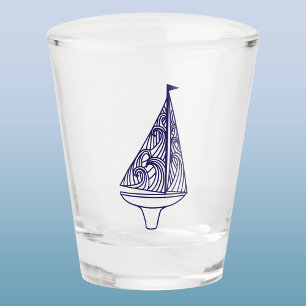Segelboot Schnapsglas