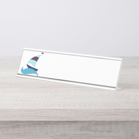 Segelboot Schreibtischnamensplakette (Vorderseite )