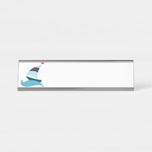 Segelboot Schreibtischnamensplakette