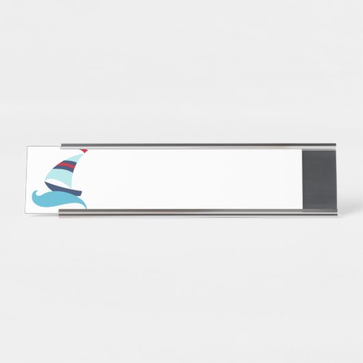 Segelboot Schreibtischnamensplakette (Vorderseite )