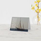 Segelboot-Schrift Notecard Karte (Gelbe Blume)