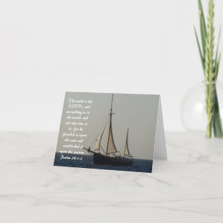 Segelboot-Schrift Notecard Karte