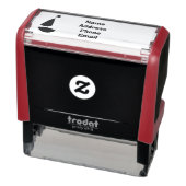 Segelboot Schwarz-Weiß-Rücksendeadresse Personalis Permastempel (Produkt)