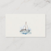 Segelboot Seascape Display Dusche Brautparty Begleitkarte (Rückseite)