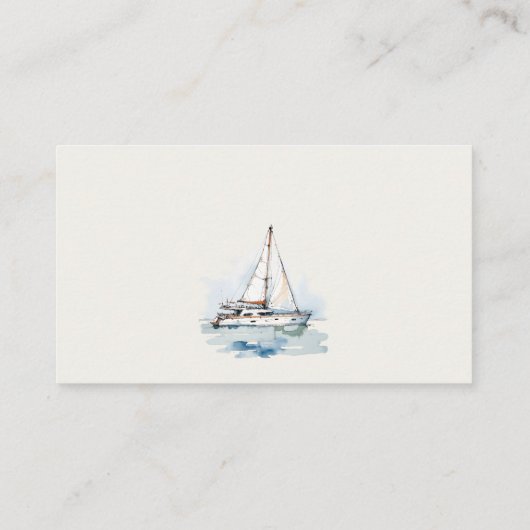 Segelboot Seascape Display Dusche Brautparty Begleitkarte (Rückseite)