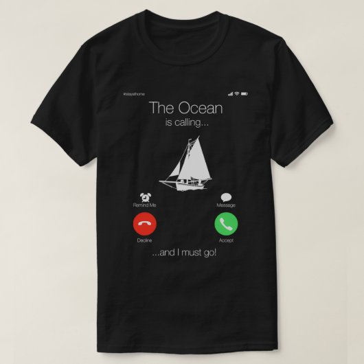 Segelboot Segelboot Eigentümergeschenk Ozean rufen T-Shirt (Design vorne)