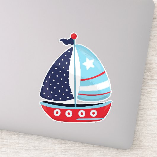 Segelboot, Segeln, Segeln, Boot, Schiff, Segeln Aufkleber (Detail)
