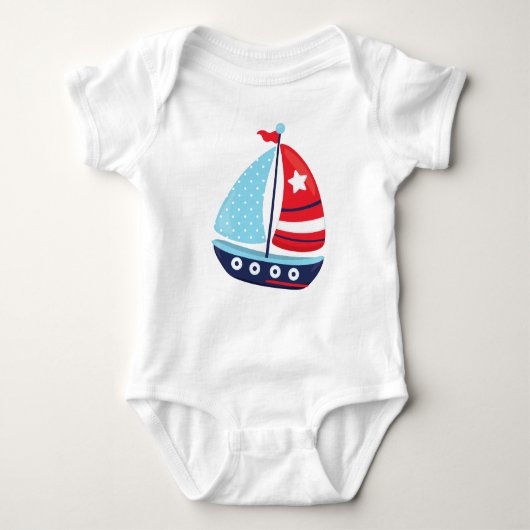 Segelboot, Segeln, Segeln, Segeln, Boot, Schiff Baby Strampler (Vorderseite)