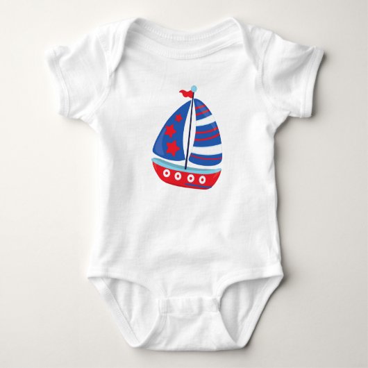 Segelboot, Segeln, Segeln, Segeln, Segeln, Schiff, Baby Strampler (Vorderseite)