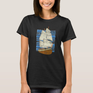 Segelboot-Segler-Skipper-Kapitän-Segelboot-Schiff- T-Shirt