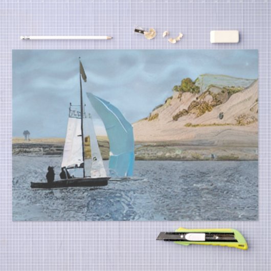 SEGELBOOT SEIDENPAPIER (Handwerk)