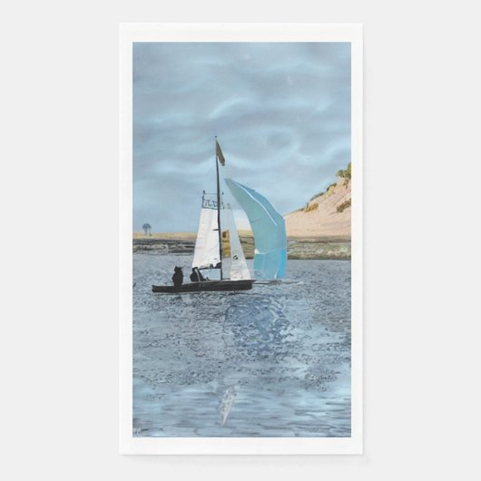 SEGELBOOT SERVIETTE (Vorderseite)