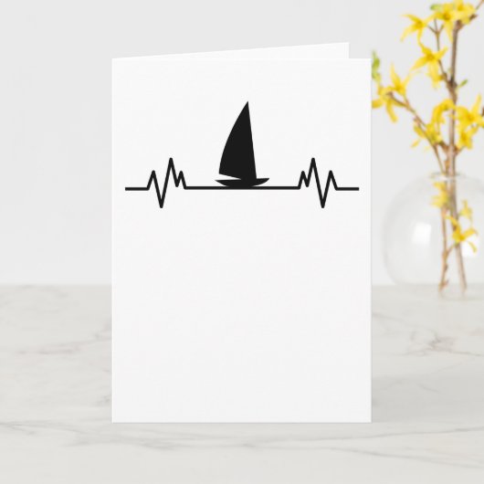 Segelboot Skipper Skipper Fun Catamaran Geschenk Karte (Gelbe Blume)