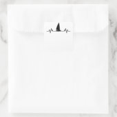 Segelboot Skipper Skipper Fun Catamaran Geschenk Quadratischer Aufkleber (Tasche)