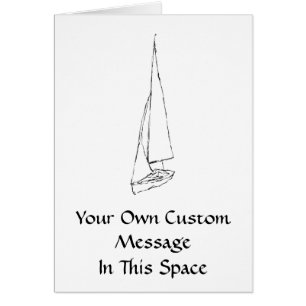 Segelboot. Skizze in Schwarzweiss.